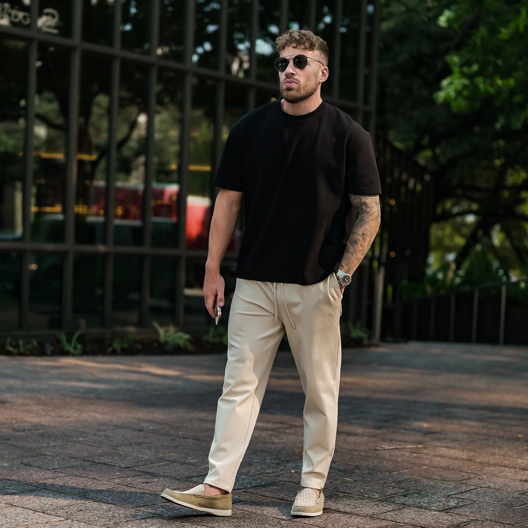 Casual Chinos - Cream - Image 4