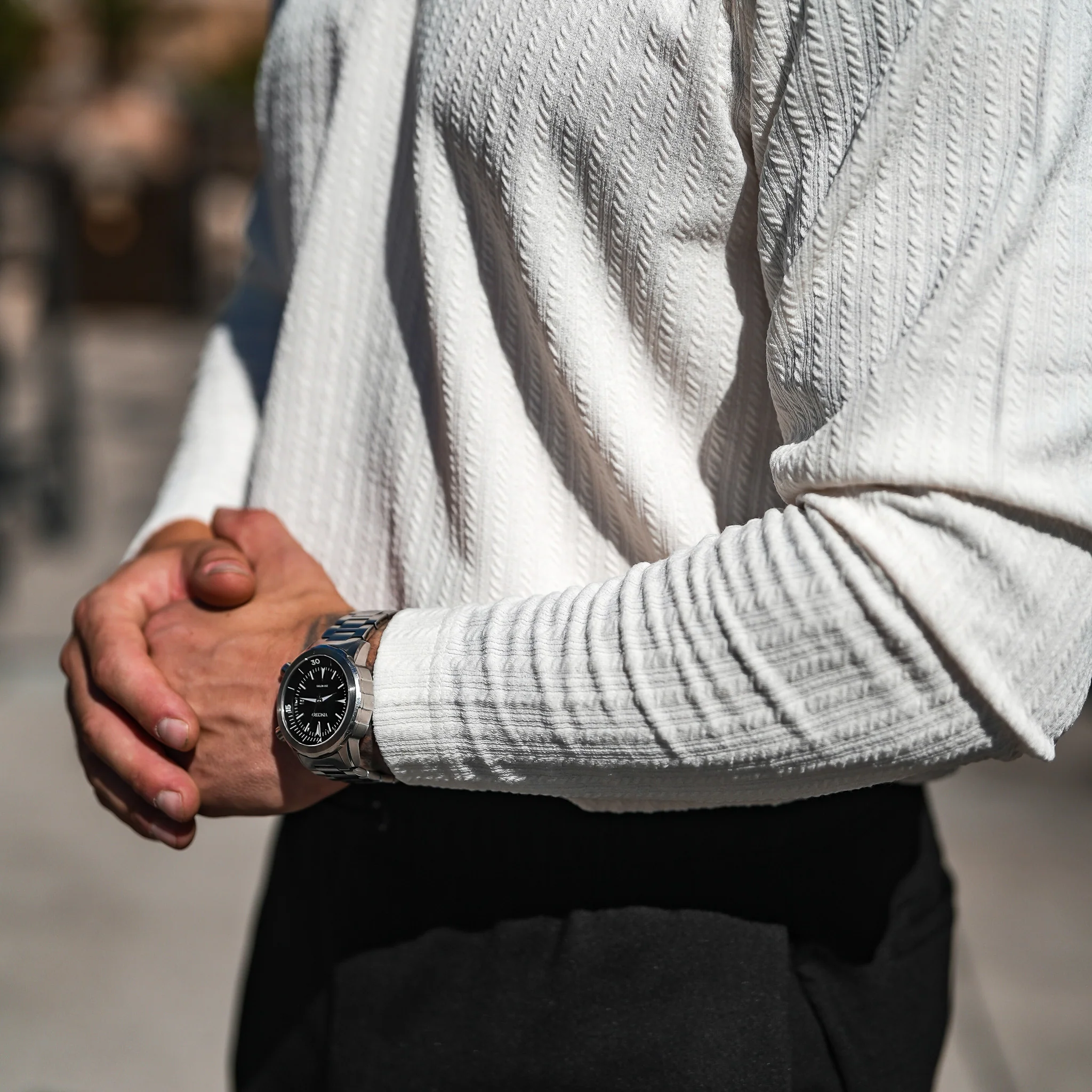 Monaco Longsleeve Polo - Cream - Image 3