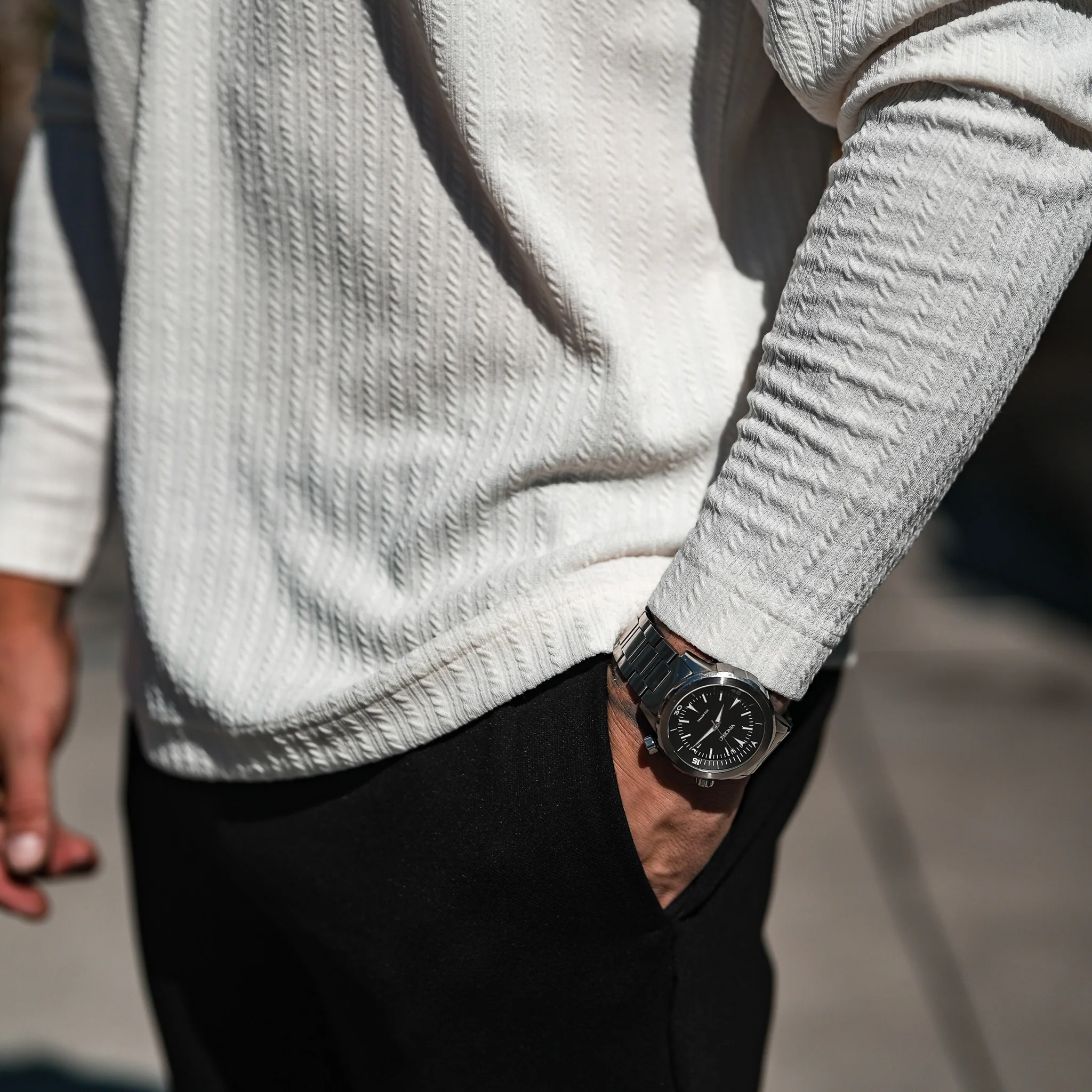 Monaco Longsleeve Polo - Cream - Image 5