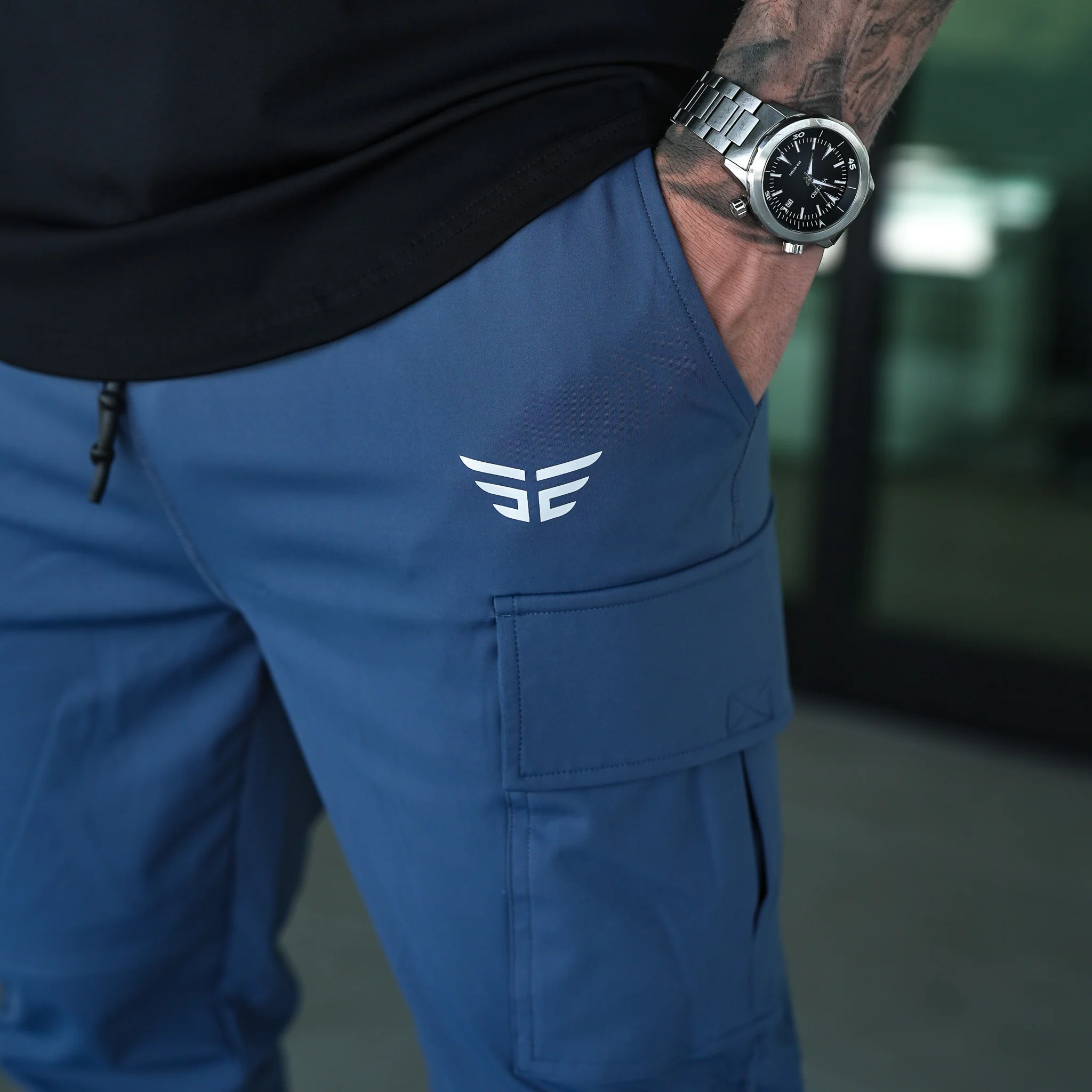 Performance Tech Joggers - Steel Blue - Image 4
