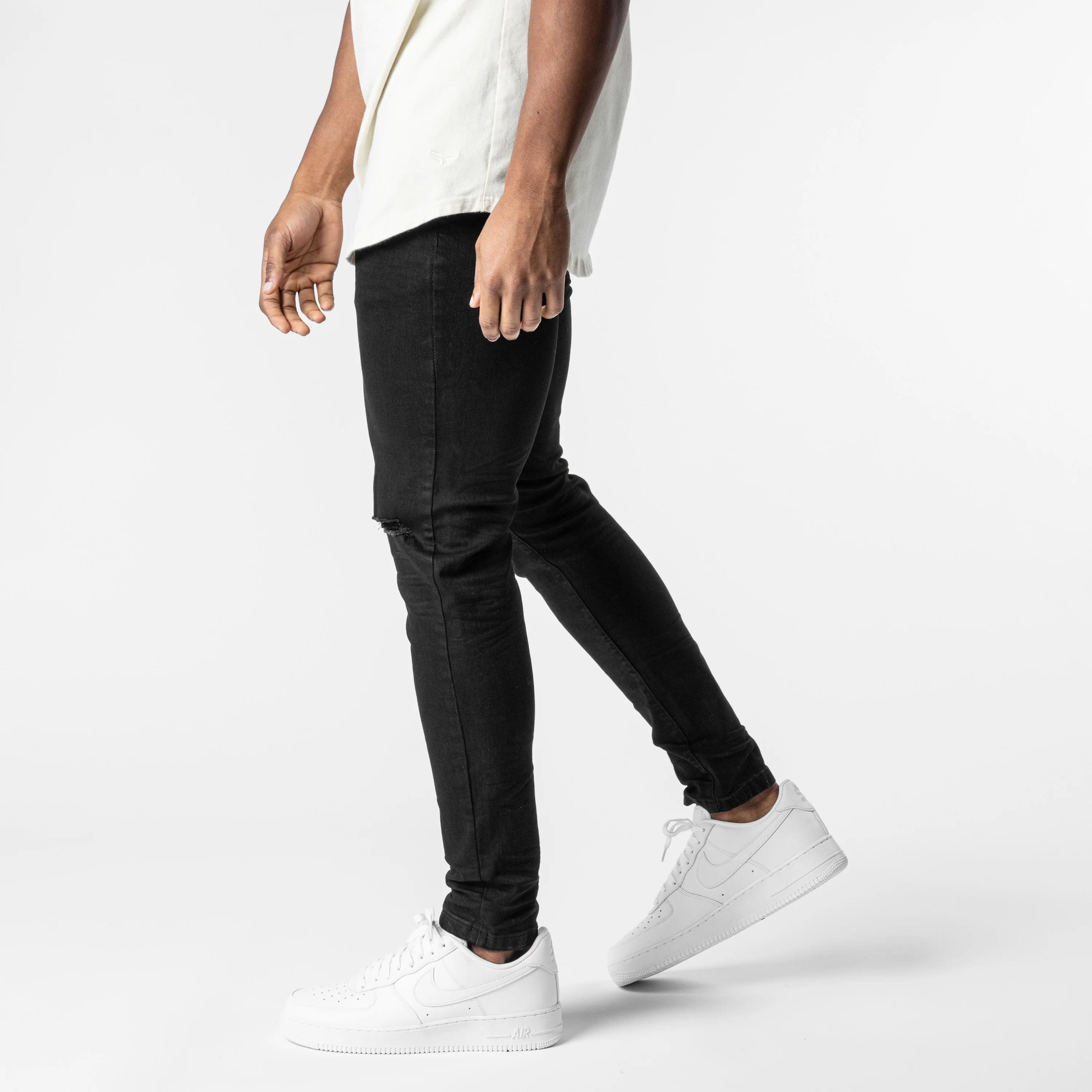 Premium Denim Jeans - Black (Ripped) - Image 3