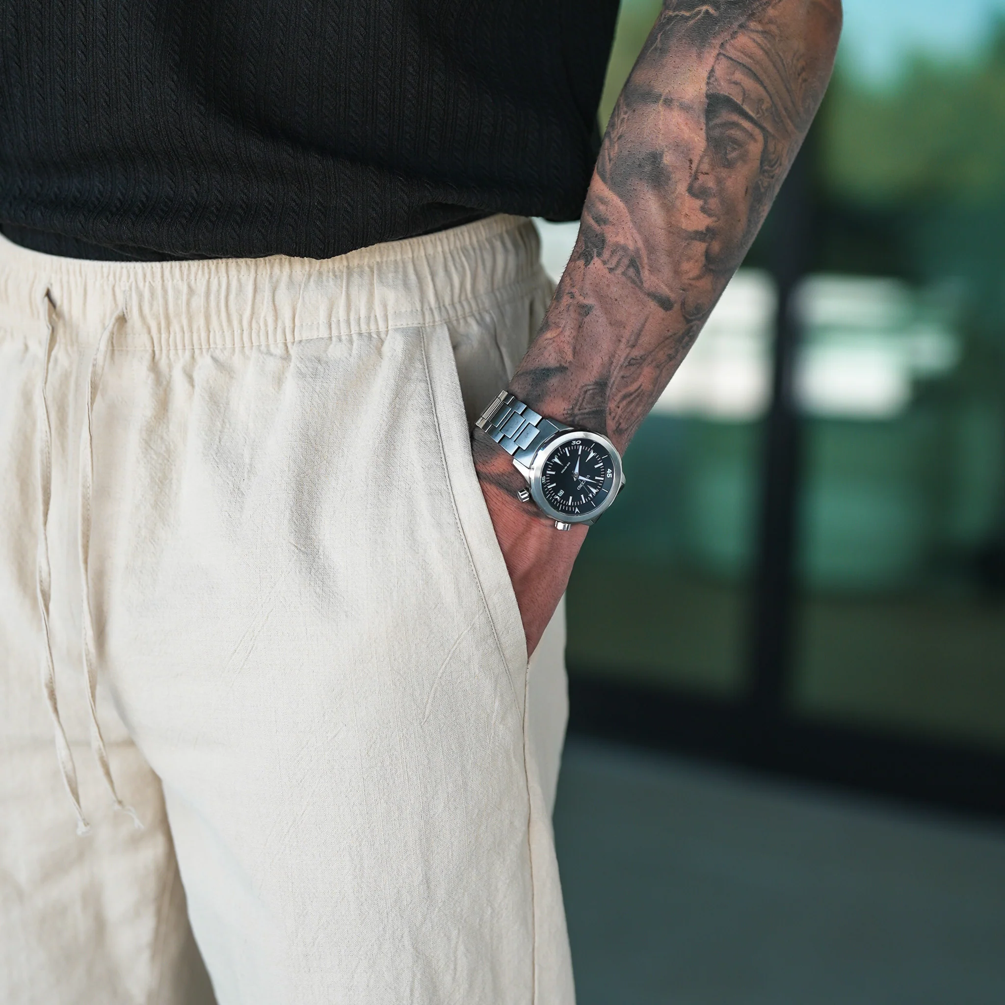 Premium Linen Pants - Cream - Image 4