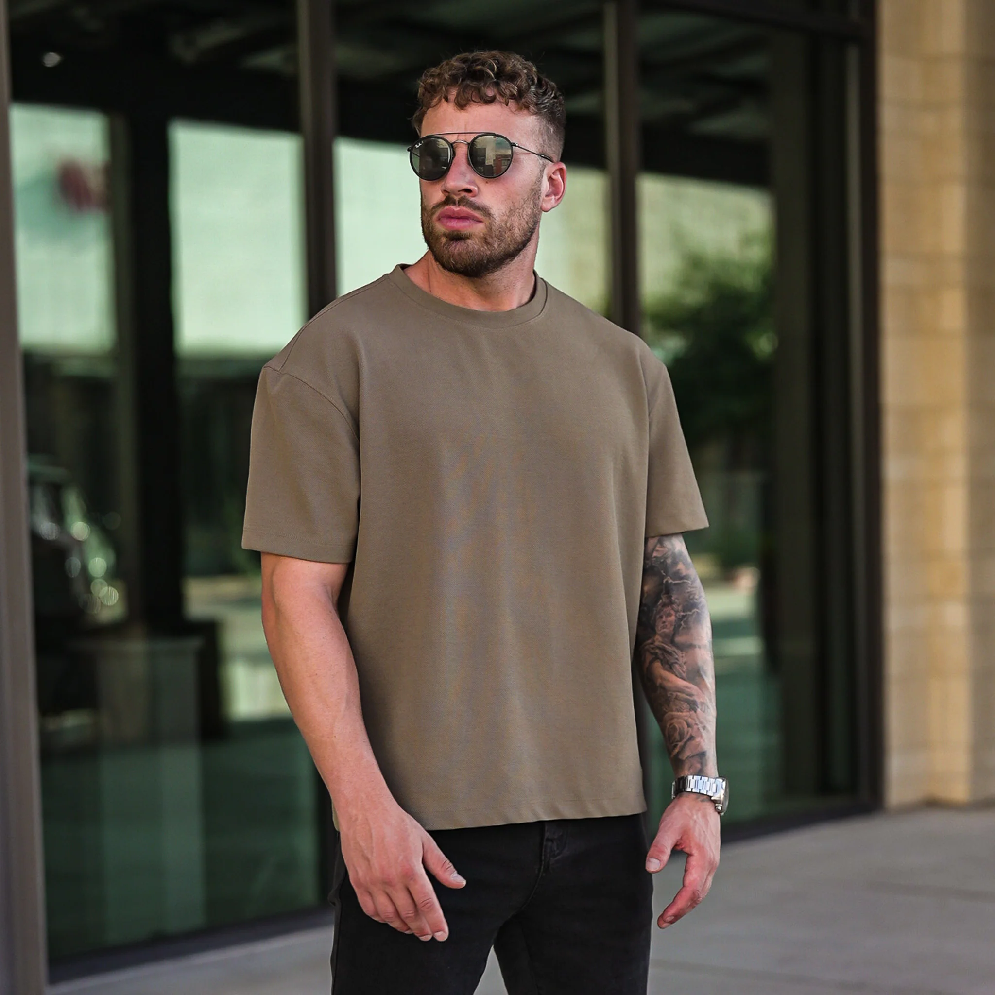 Shadow Tee - Olive - Image 5